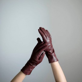 Dame skindhandske - Wine - Randers handsker