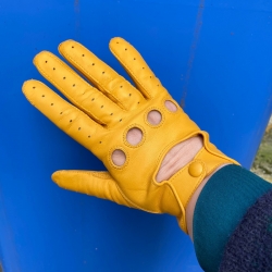Gul kørehandske til kvinder fra Randers handsker