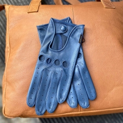Blå kørehandske - Dame - Randers handsker